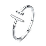 925 Sterling Silver Minimalist Open Adjustable Ring