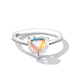 Genuine 925 Sterling Silver Sparkling Heart Ring