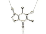 Simple Caffeine Molecule Structure Necklace