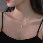 925 Sterling Silver AAA Zircon Necklace