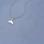 White Shell Mermaid Tail Pendant Necklace