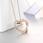 Heart to Heart Rose Gold Pendant Necklace