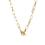 Thick Chain Toggle Clasp Necklace