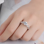 Fashion AAA Rhinestone Sterling Silver Ring