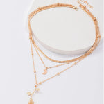 Bohemia Multilayer Moon Gold Color Pendant Necklace