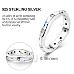 Star Moon 925 Sterling Silver Ring