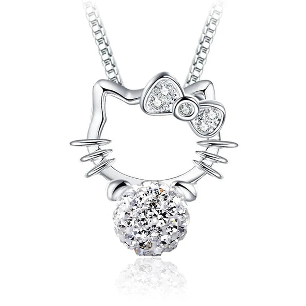 Hello Kitty Diamond Pendant Necklace