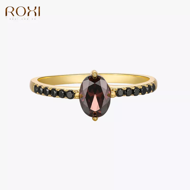 Exquisite Black Crystal Ring