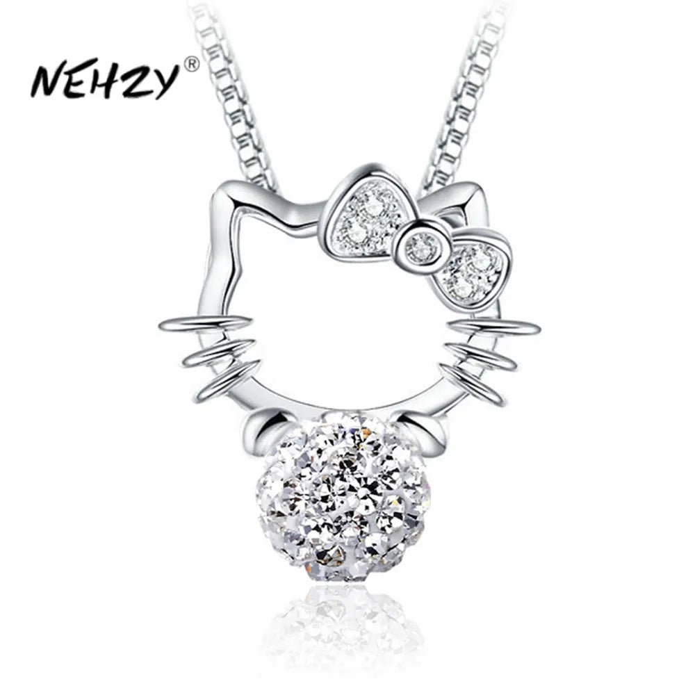 Hello Kitty Diamond Pendant Necklace