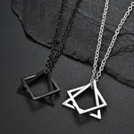 Geometry Square Triangle Pendant Necklace