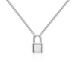 925 Sterling Silver Padlock Pendant Necklace