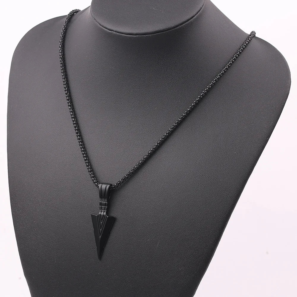 Retro Punk Arrow Pendant Necklace